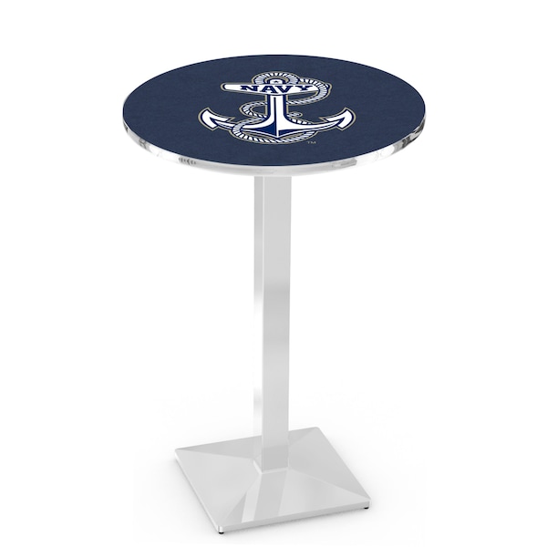 42" Chrome US Naval Academy NAVY Pub Table